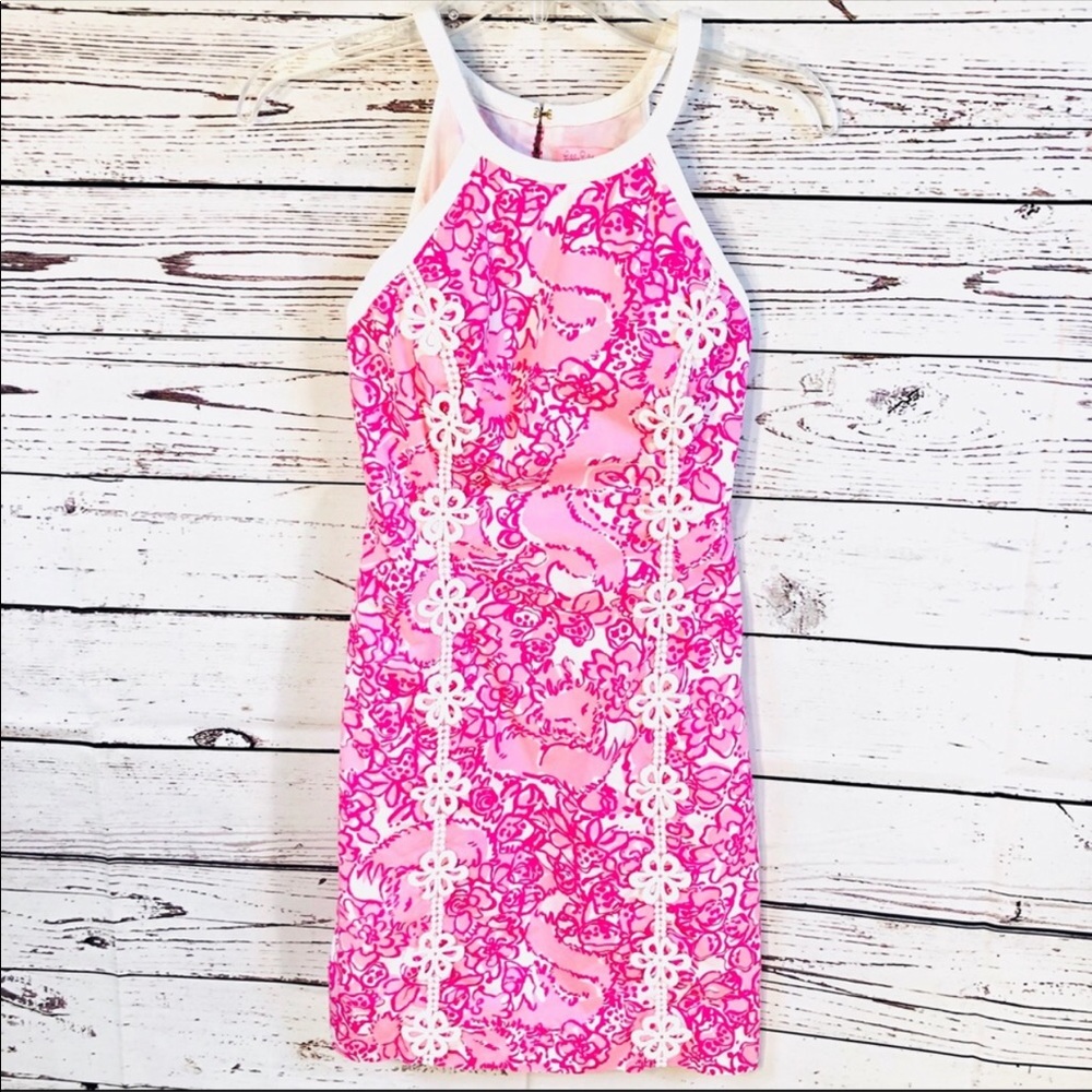 Lilly Pulitzer Pearl Halter Shift Dress Shes A Fox